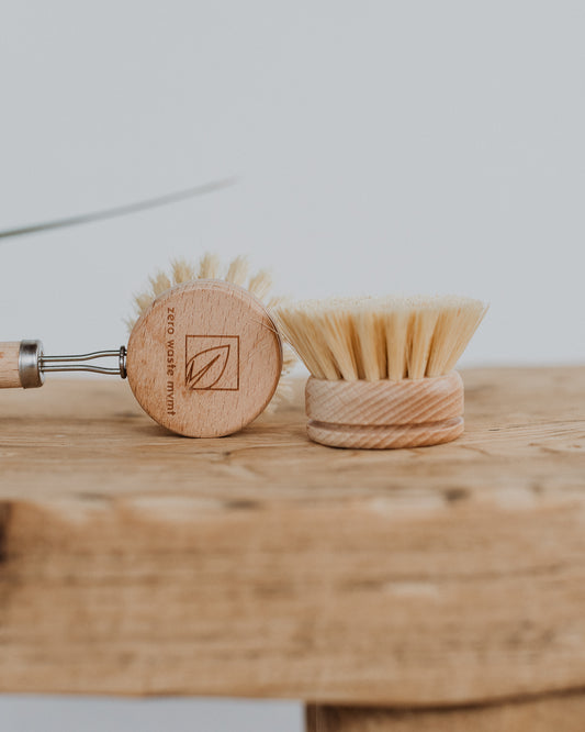 Wooden Cleaning Brush + Replacement Heads